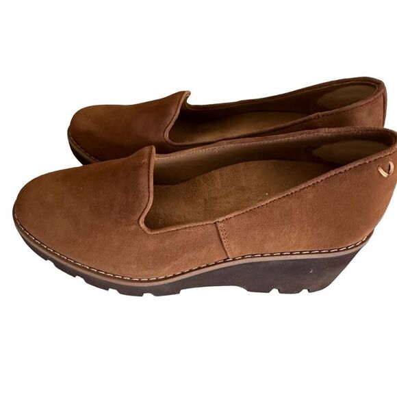 Vionic Willa Wedge Brown Suede Shoes Size 6 - Picture 7 of 13